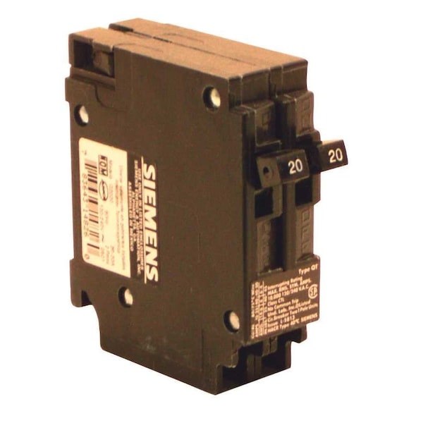 Circuit Breaker, QT Series, 20A, 1 Pole, 120V AC